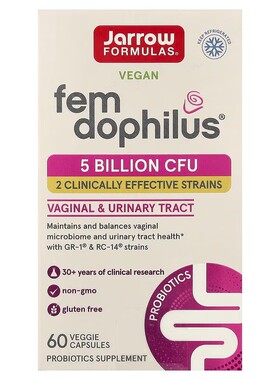 美国 Jarrow女性专用益生菌Fem Dophilus异味霉菌GR-1 RC-14 60粒