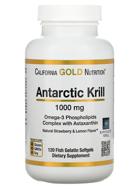 美国CGN Antarctic Krill 南极磷虾油虾青素磷脂1000mg 120粒