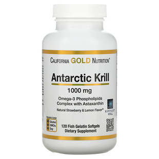 美国CGN Antarctic Krill 南极磷虾油虾青素磷脂1000mg 120粒