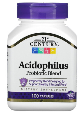 美国 21st Century Acidophilus 乳酸菌益生菌 100 粒胶囊