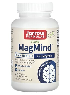 美国 Jarrow Formulas MagMind Magtein L-苏糖酸镁 90粒素食胶囊