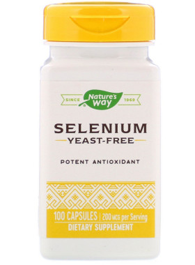美国Nature's Way硒Selenium补硒200mcg 100粒免疫力不含酵母