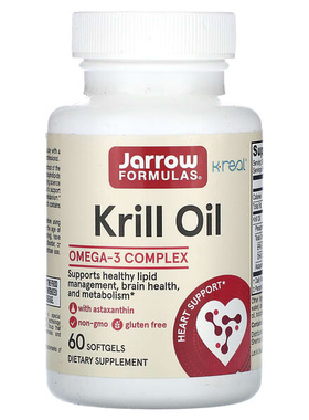 美国Jarrow Formulas Krill oil 磷虾油 60粒软胶囊