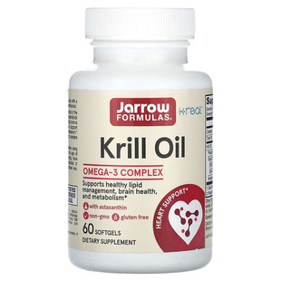 美国Jarrow Formulas Krill oil 磷虾油 60粒软胶囊