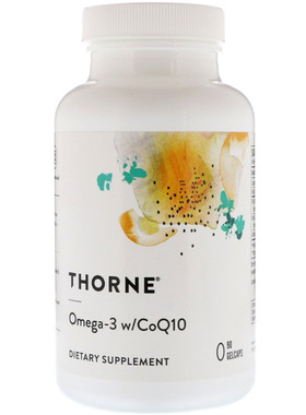 美国 Thorne Research Omega-3鱼油+辅酶 Q10 90 粒胶囊