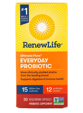 美国Renew Life Flora probiotic每日益生菌150亿活菌30/60粒素食