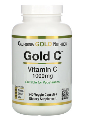 现货美国California Gold Nutrition Gold C 维生素C 1000mg240粒