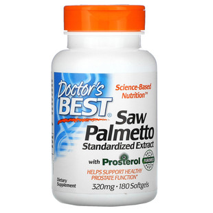 美国Doctor s Best Saw Palmetto 锯棕榈 320mg180粒 前列 腺尿道