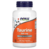 100粒大人宠物猫狗 Taurine牛磺酸粉胶囊500mg 美国Now Foods