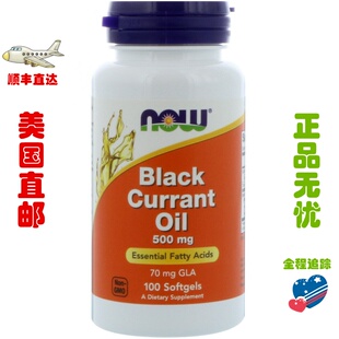 美国薄荷酱Now Foods Black Currant Oil 黑醋栗油GLA亚麻酸100粒