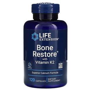 美国Life Extension骨骼营养维生素D K2 钙镁锌120粒Bone Restore