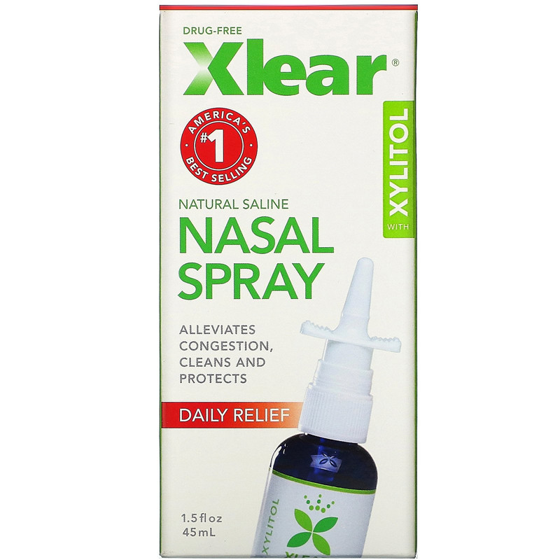 现货美国 xlear可俐尔可利尔鼻腔护理喷剂木糖醇45ml nasal spray