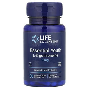 美国Life Extension麦角硫因衰老白皮线粒体Ergothionein