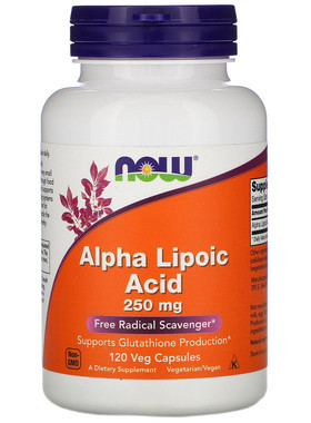 美国Now Foods Alpha Lipoic Acid α 硫辛酸 250mg120粒