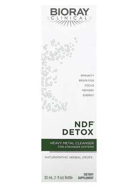 美国Bioray NDF 重金属解除毒素滴剂Detox Tonic 30ml 清体益生菌