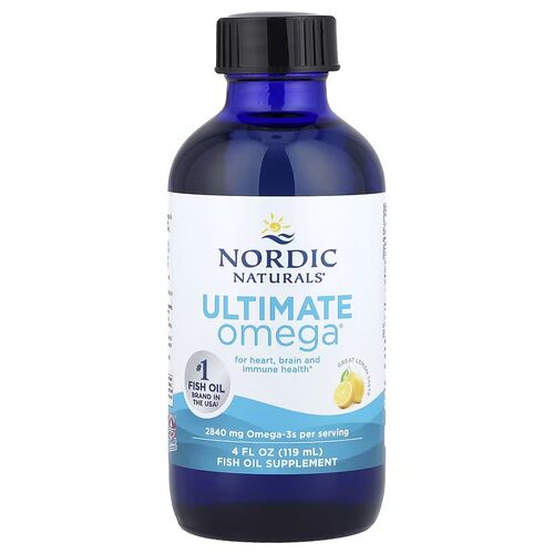 美国Nordic Ultimate Omega挪威液体鱼油柠檬味甘油三酯119/237ml