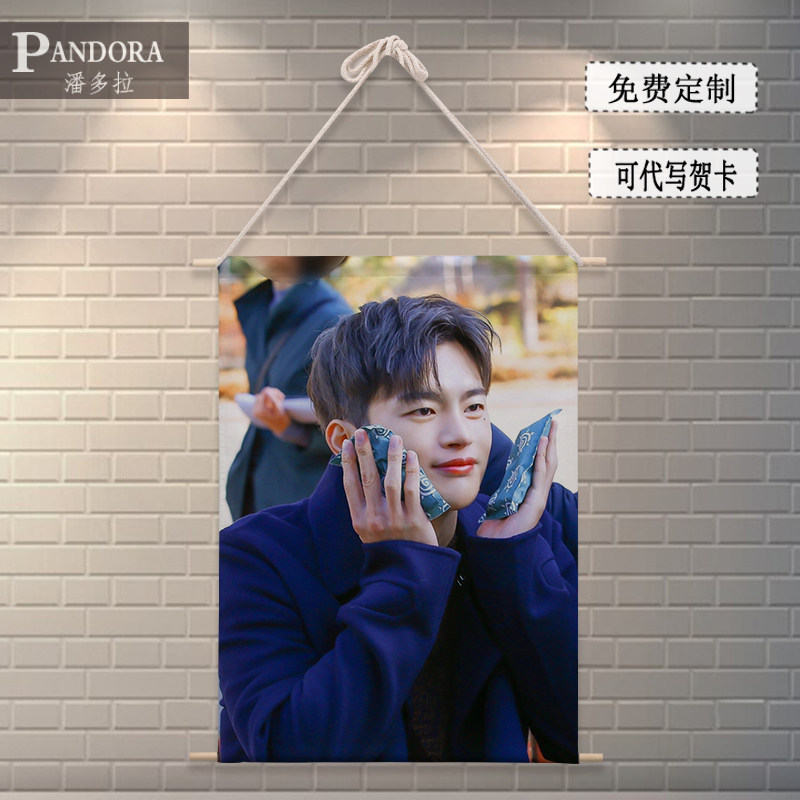 徐仁国周边挂画海报写真同款某天灭亡走进我家门装饰画布艺卷轴