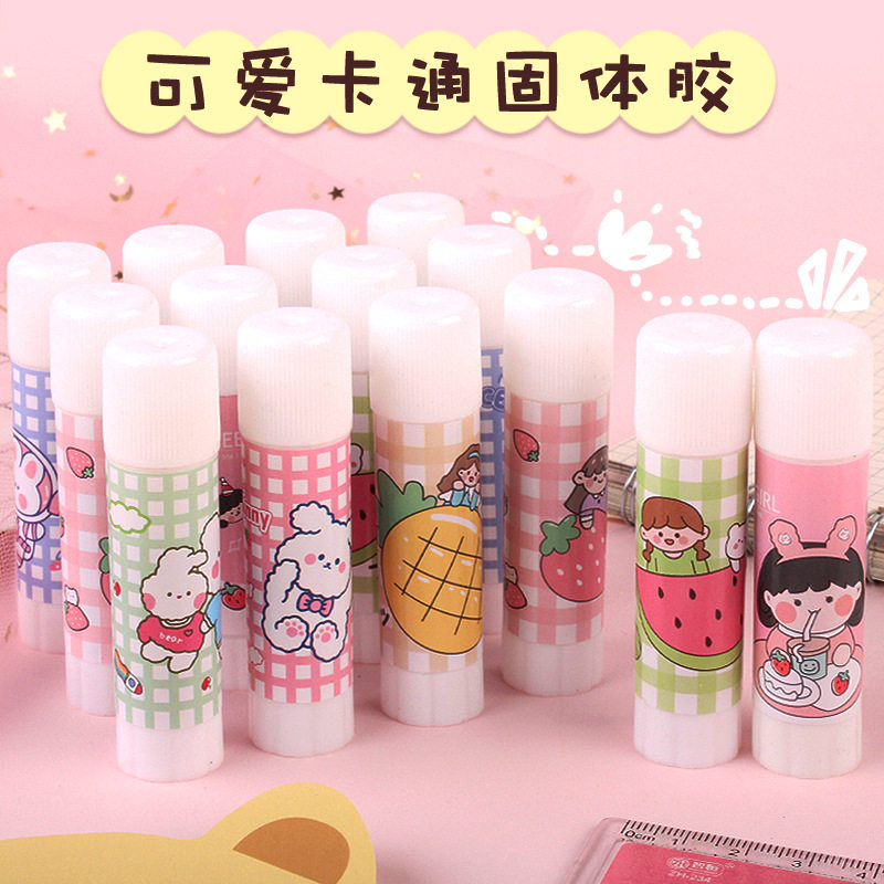可爱少女心固体胶手工制作速干强力儿童胶水高粘学生胶棒办公文具