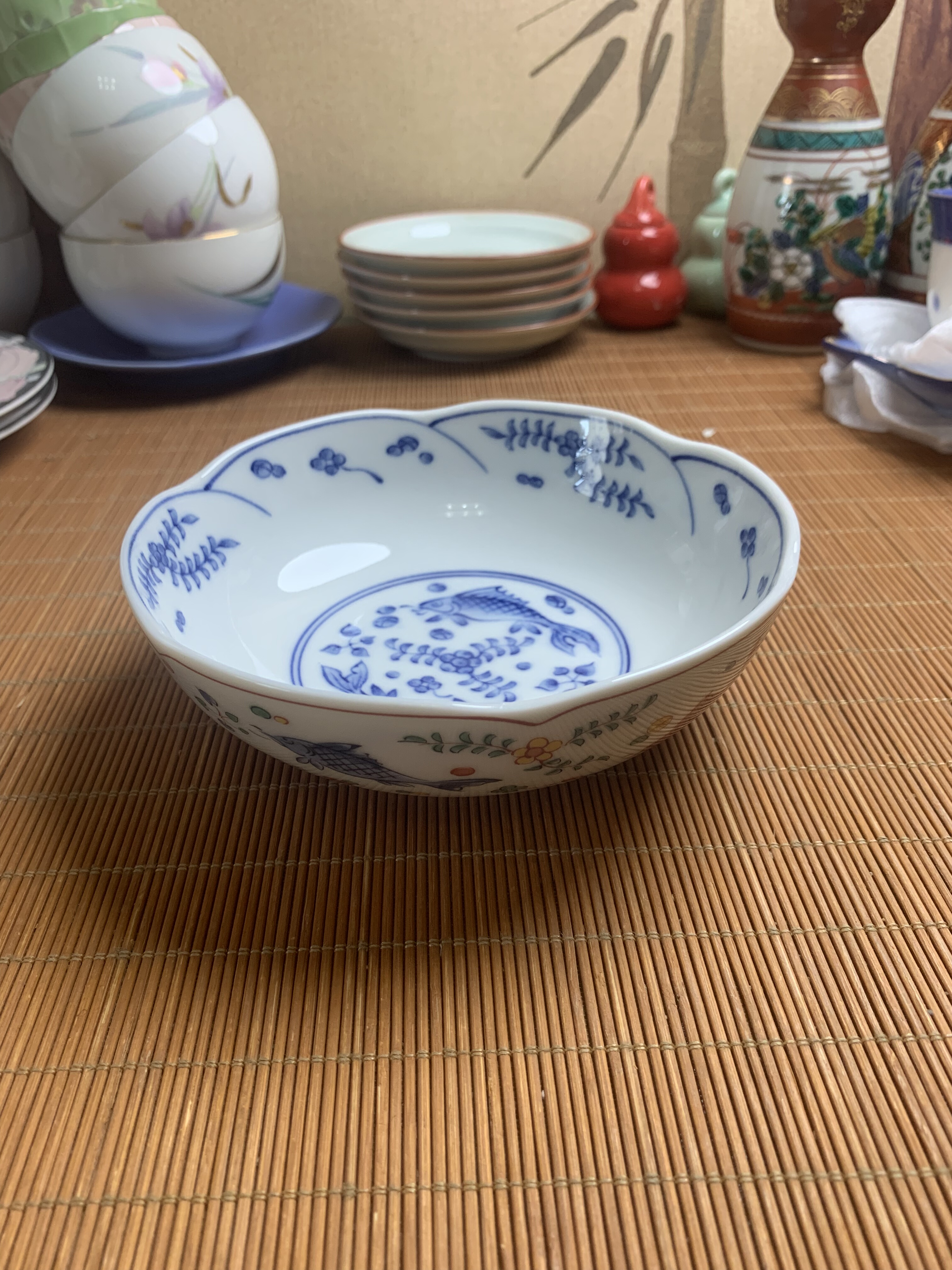 日本回流瓷器橘吉钵无盒有轻微划痕