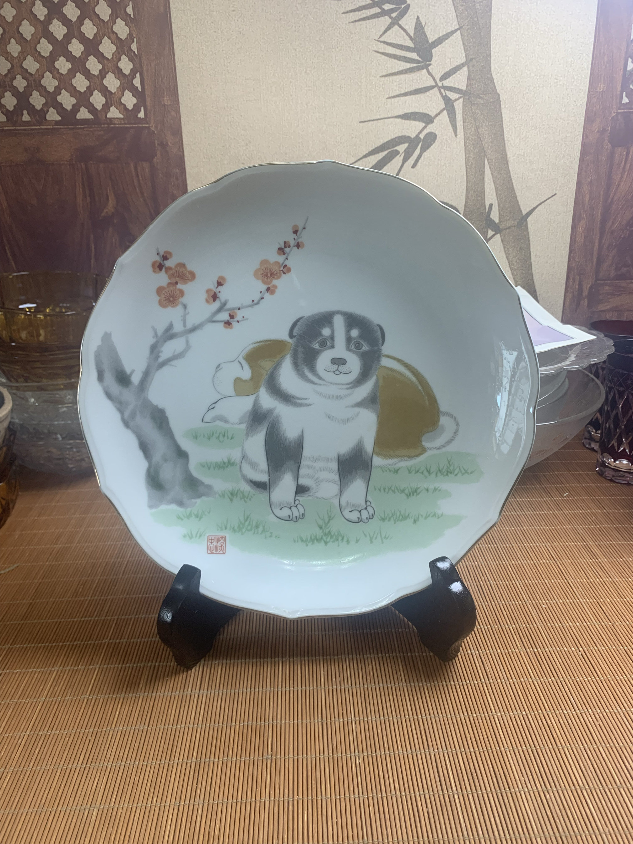 日本回流瓷器深川制赏盘清仓有轻微划痕污渍