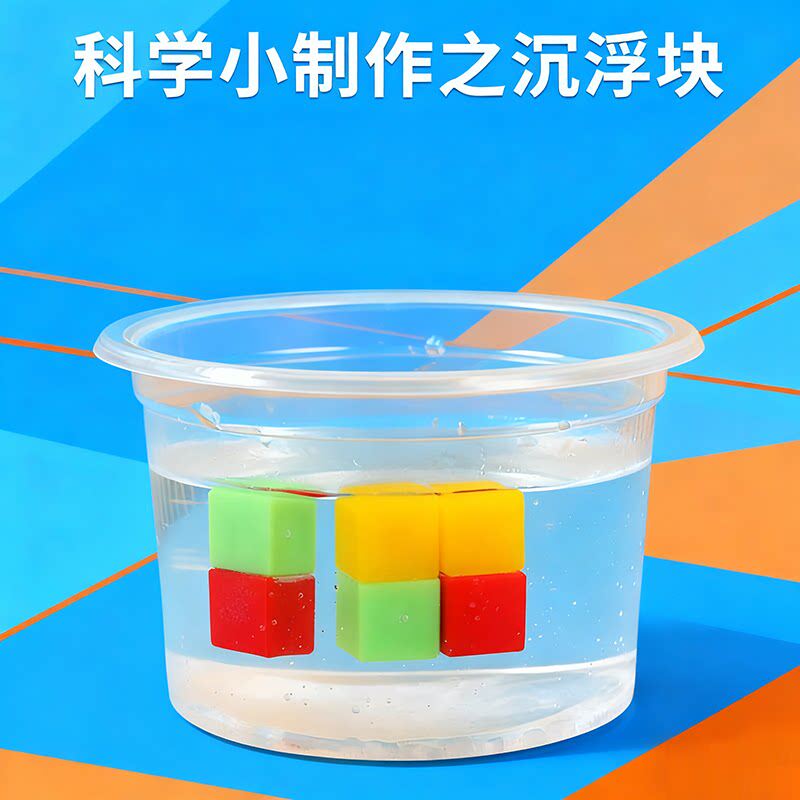 学生diy沉浮块教具器材儿童科技小制作小发明材料浮力科学小实验