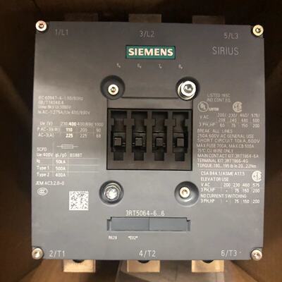 原装正品西门子交直流接触器LISTED165C 275A 3RT5064-6...6