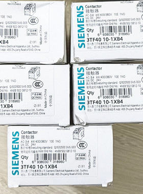 原装正品3TF4010西门子SIEMENS接触器3TF4010-1XB4 DC24V 现货