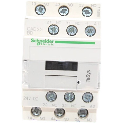正品施耐德控制继电器接触器式CAD32BDC CAD32BDC 3开2闭 DC24V
