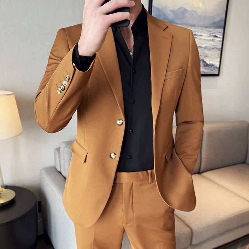 雷蒙绅士轻商务经典西服套装结婚礼服春秋季职场面试黑色西装男士