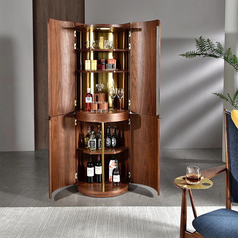 意式轻奢实木酒柜客厅家用高端储物柜高级感红酒展示柜别墅圆角柜,住宅家具,酒柜,淘宝优惠券,粉丝福利购,淘宝优惠卷