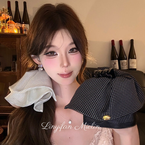【Mielin】波点美学 韩系波点裙摆发夹半扎发抓夹简约气质鲨鱼夹