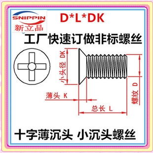 M1.7小头螺钉小帽薄沉头 M1.6 304不锈钢十字小沉头螺丝M1.2 M1.4