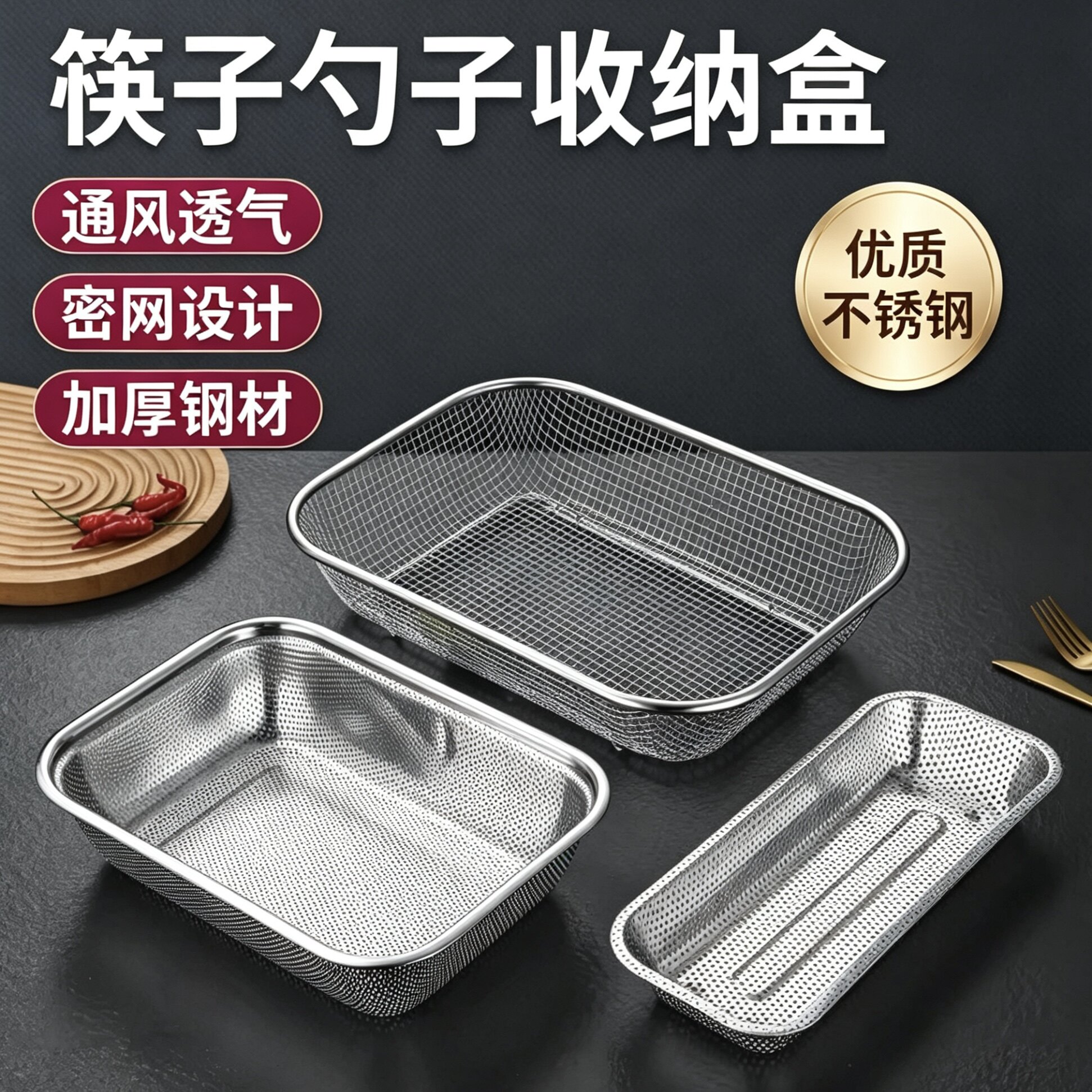 消毒柜筷子篮配件不锈钢刀叉收纳盒沥水篮平放置物架洗碗机筷子篓