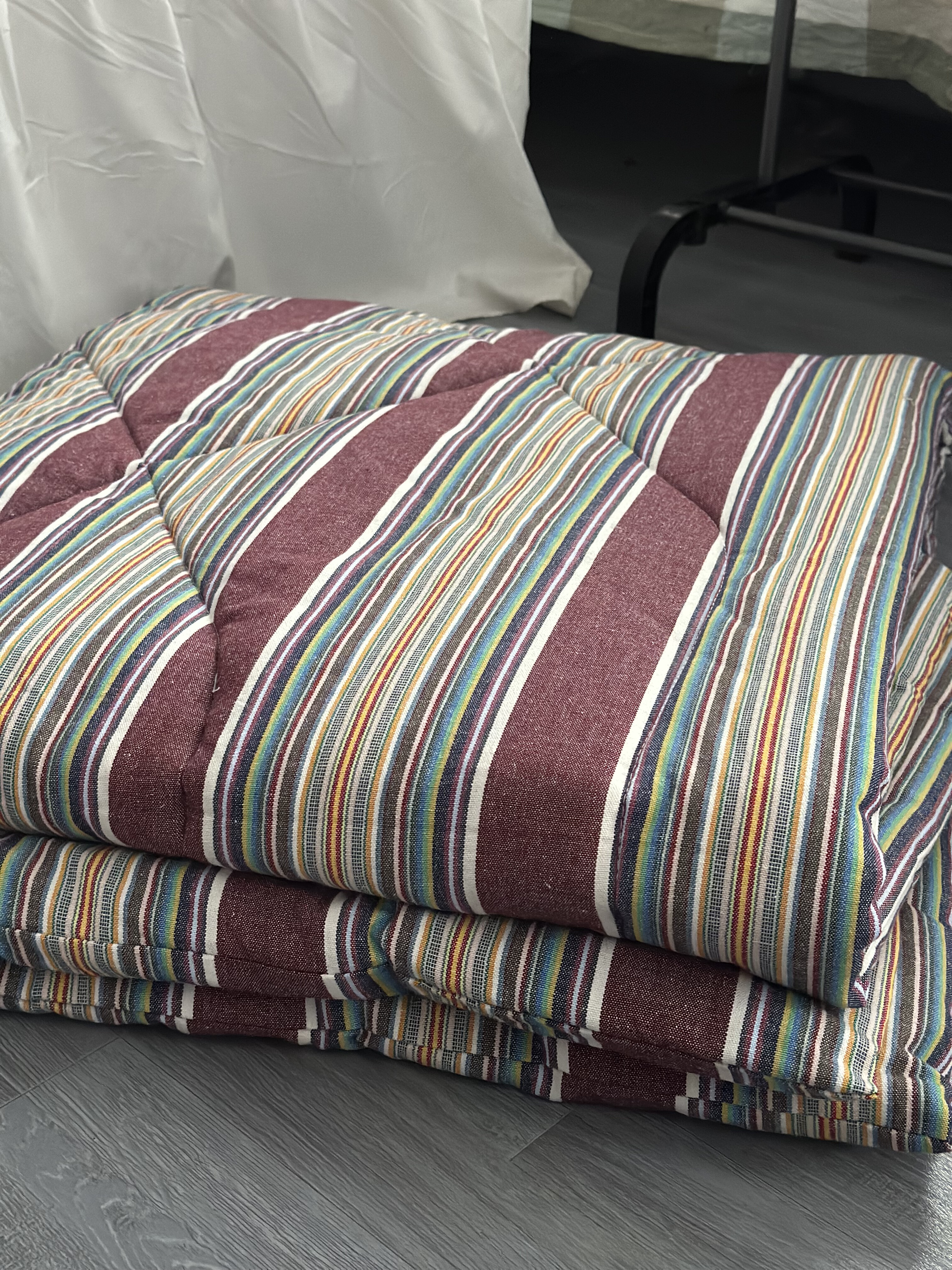 120*200纯棉老粗布加厚柔软暖和无静电被子褥子特价学生单人