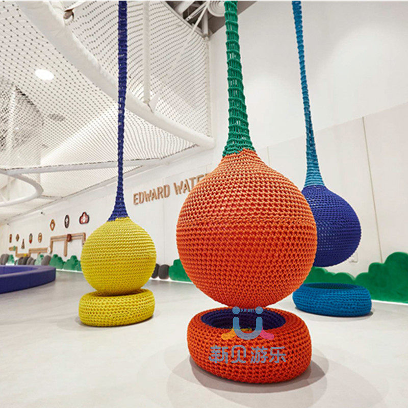 儿童攀爬网拓展训练网彩虹网蜂巢网彩虹树绳网吊球椰子球淘气堡