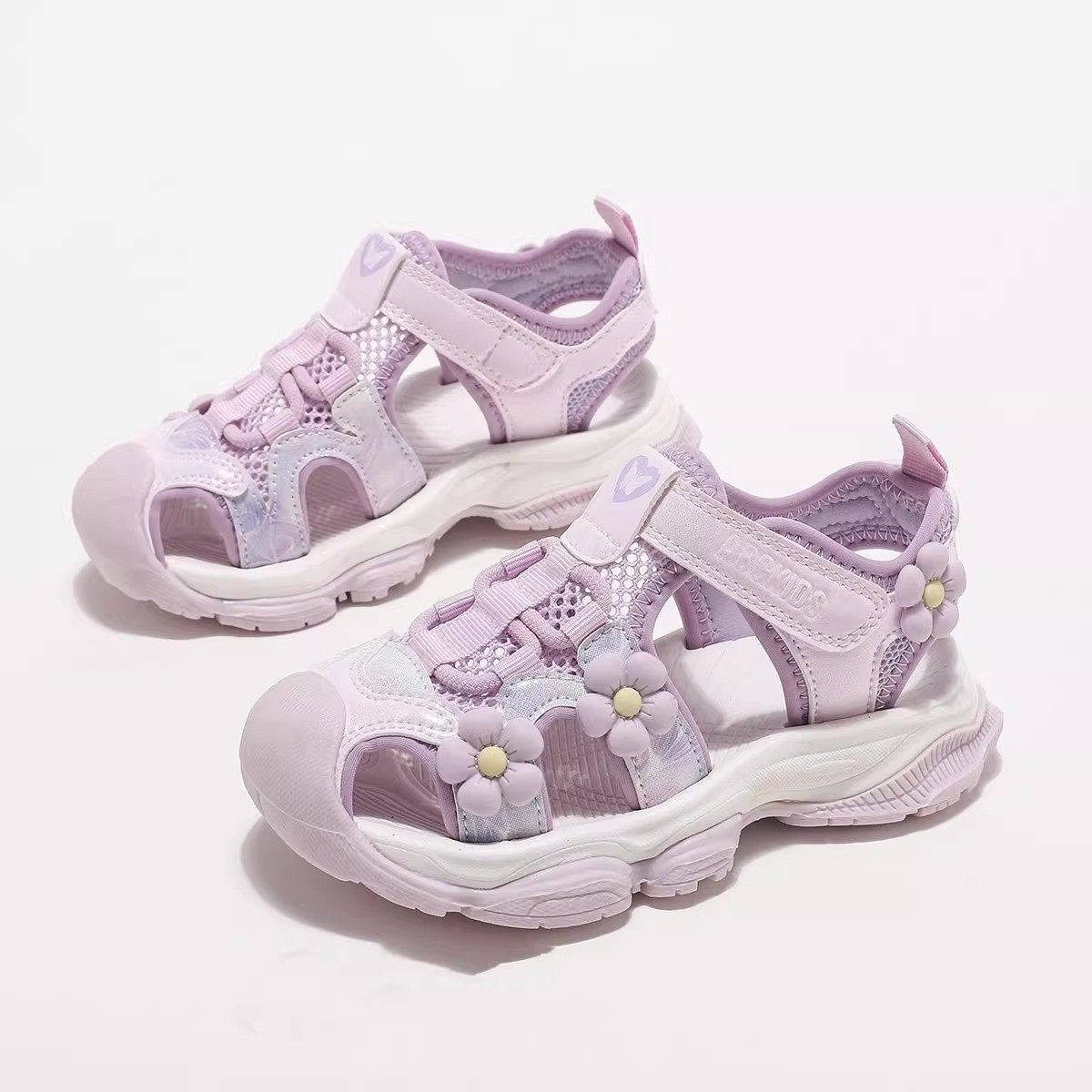 真皮童鞋包头公主凉鞋2026年夏季新款镂空鞋子潮女童透气沙滩鞋