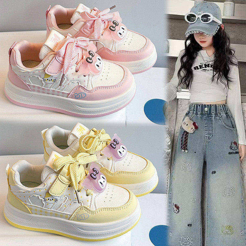 女童运动鞋儿童春秋中大童软底童鞋防滑鞋子女孩公主板鞋休闲鞋子