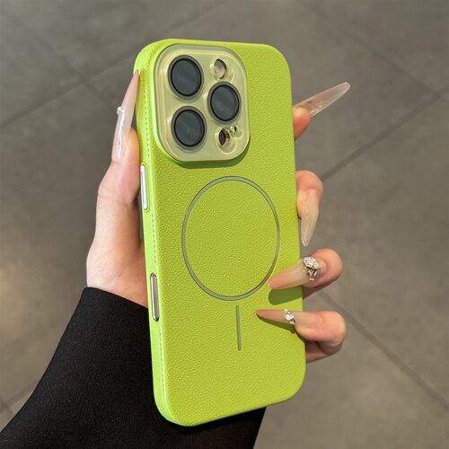 新款荔枝纹适用iPhone17promax手机壳苹果16promax磁吸充电13简约12肤感14保护套15pro自带镜头膜17Air爆款