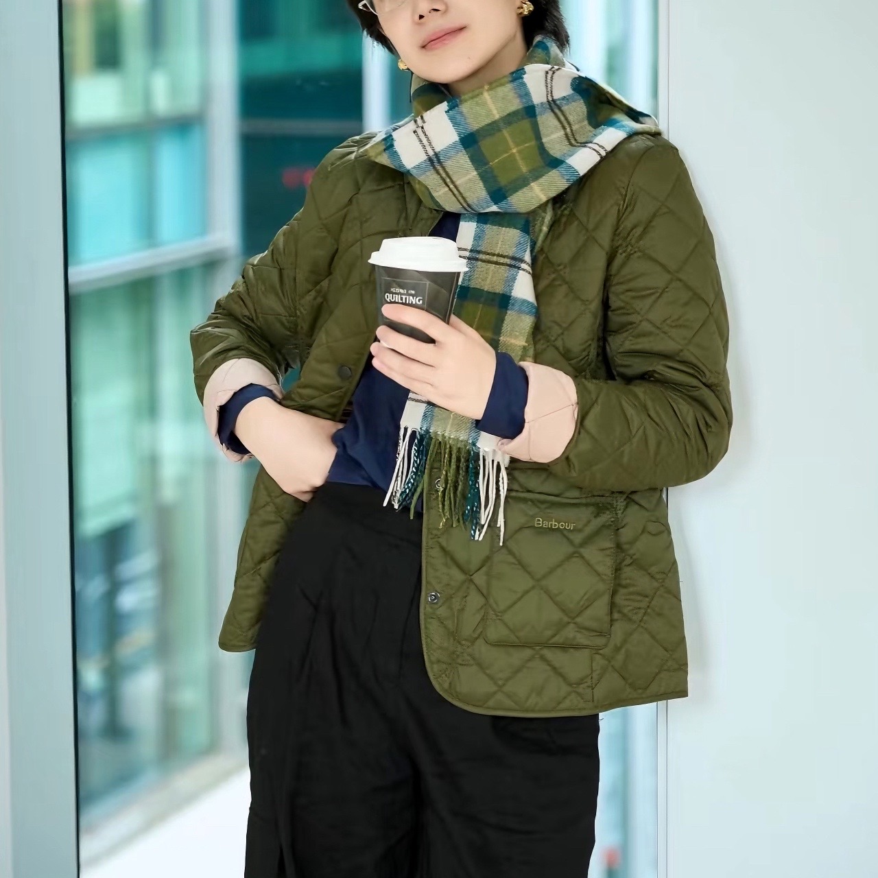 英国barbour苏格兰格子羊毛围巾