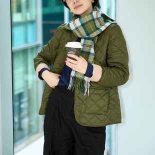 高级感 韩版 英国barbour苏格兰格子羊毛围巾男女士新款 秋冬款
