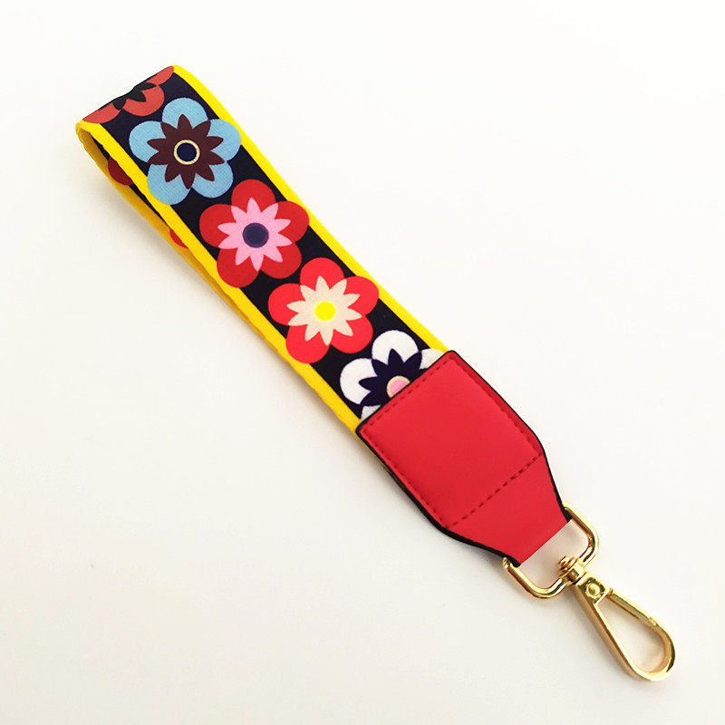 CLUTCH BAG WRIST STRAP NEWSPAPER PENDANT DECORATIVE STRAP COLORFUL FLOWERS HAND STRAP RING KEY LANYARD