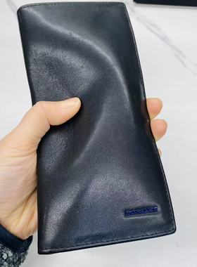 头层牛皮蒙娜丽莎商务钱包男款长款欧美风格多卡位设计超薄男士钱