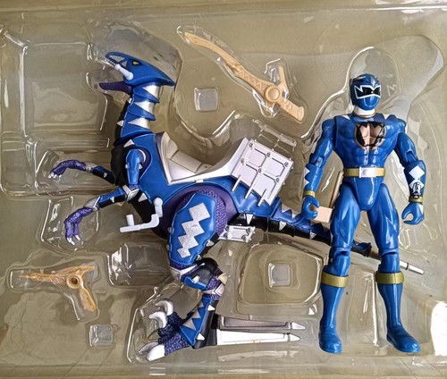 现货万代电力别动队Power Rangers: Dino Thunder蓝色可动手办