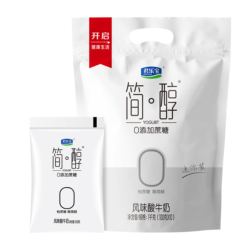君乐宝简醇0添加蔗糖酸奶100g