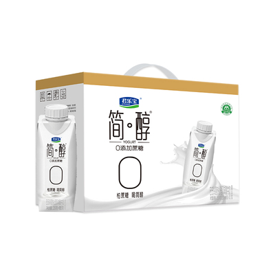君乐宝简醇酸奶0蔗糖酸奶常温酸奶255g*10盒箱装4月产