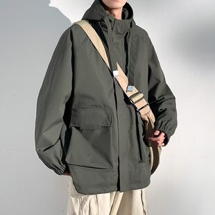 官方正品美式机能登山防水冲锋衣男款春秋季宽松百搭时尚潮牌户外