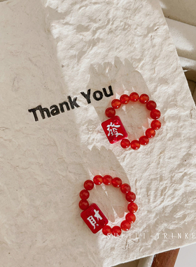 新中式国潮新年麻将戒指时尚潮流高级感小众个性发财转运食指戒女