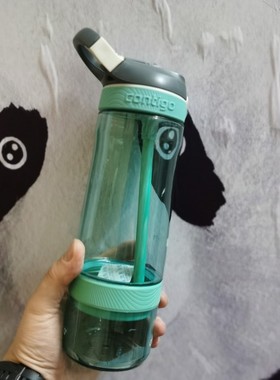 美国康迪克contigo吸管杯果茶杯夏季水杯学生水壶带茶隔560ml定制