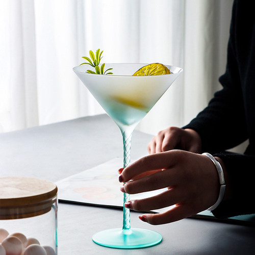 小众设计磨砂玻璃甜酒鸡尾酒杯