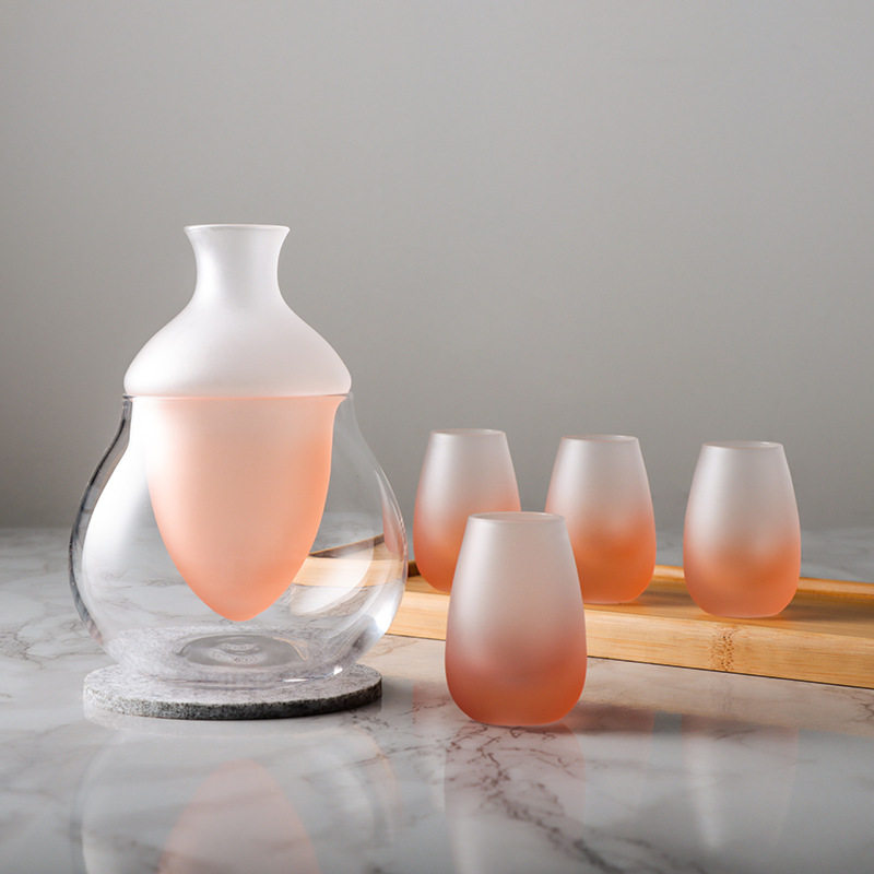 日式玻璃清酒壶创意日料店冰酒器一人分酒器威士忌洋酒冰镇壶温酒